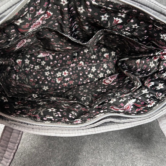 Vera Bradley Tote Bag Performance Small Vera Twill Tranquil Gray Quilted  NWT